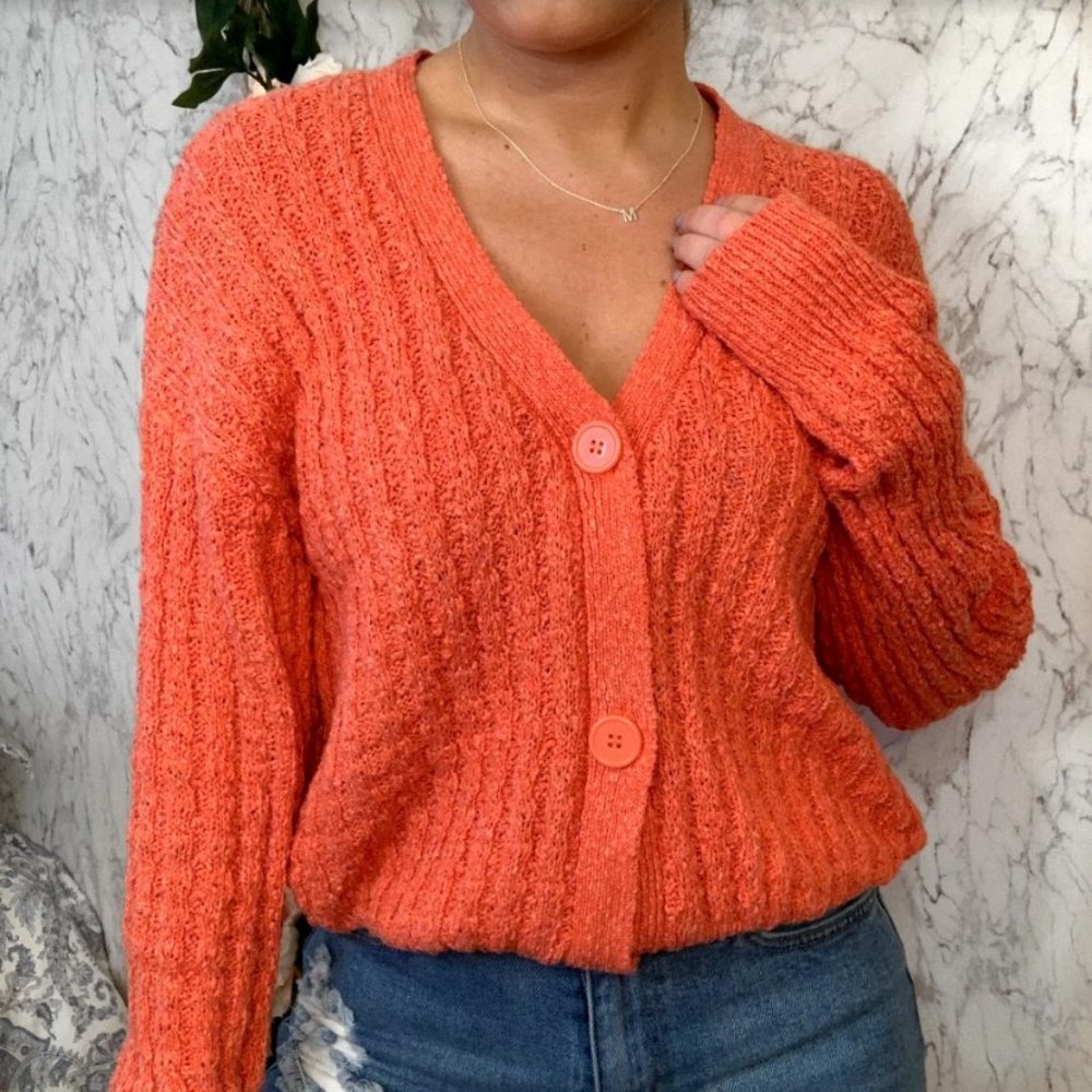FOREVER 21 Textured Knit Cardigan Sweater